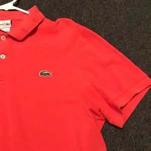 Men’s Lacoste polo; orange size 5; slim fit